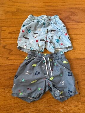Toddler Swim Shorts with Nautical Print